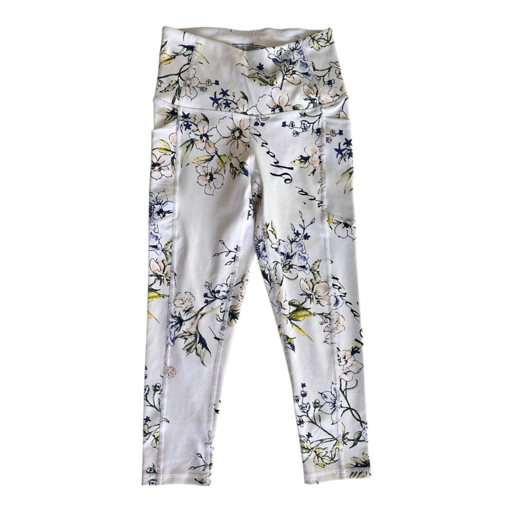 Victoria Sport White and Blue Leggings High Waist Stretch leggings size XS